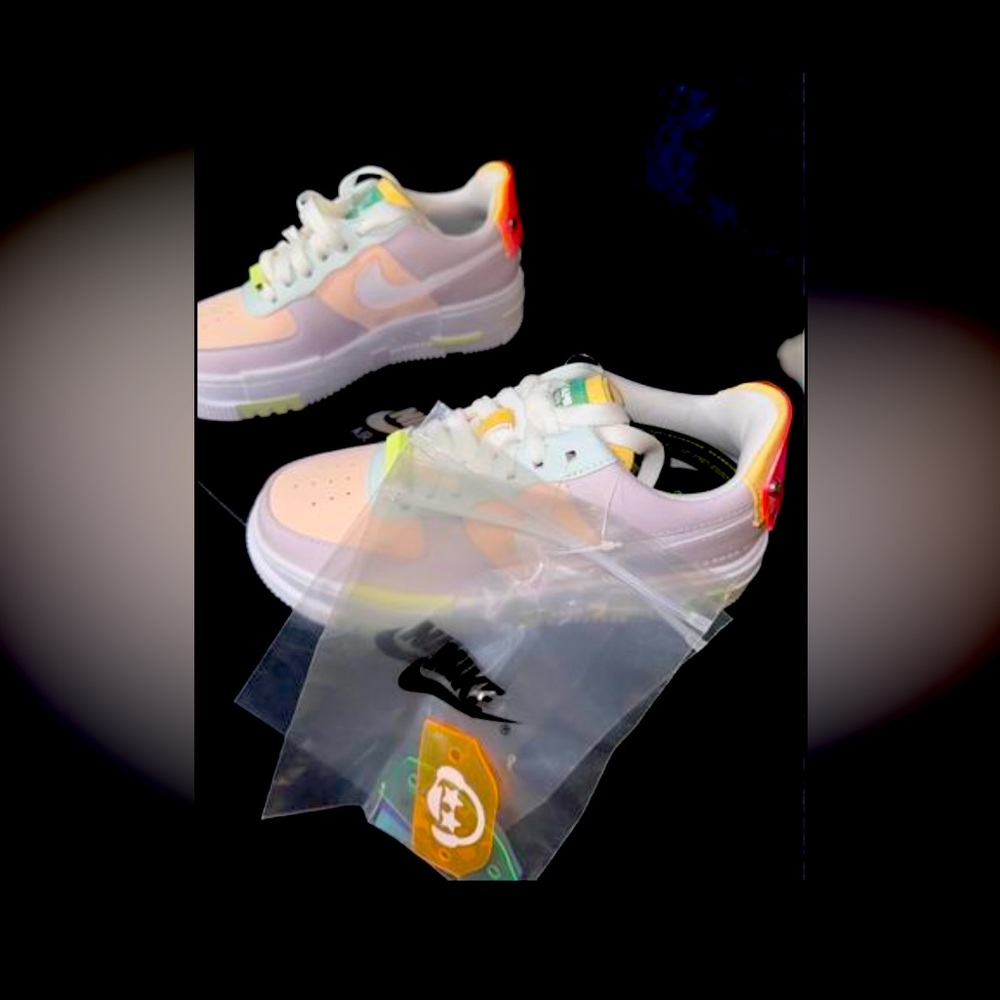 Multi Color Nike Air Force 1’s  With removable back accessories